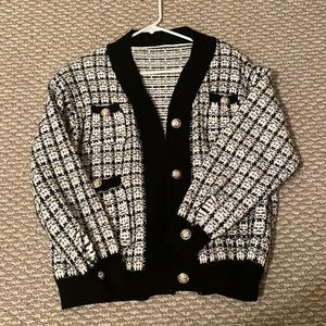 Chanel-esque cardigan. Worn once. Very cute and in perfect condition